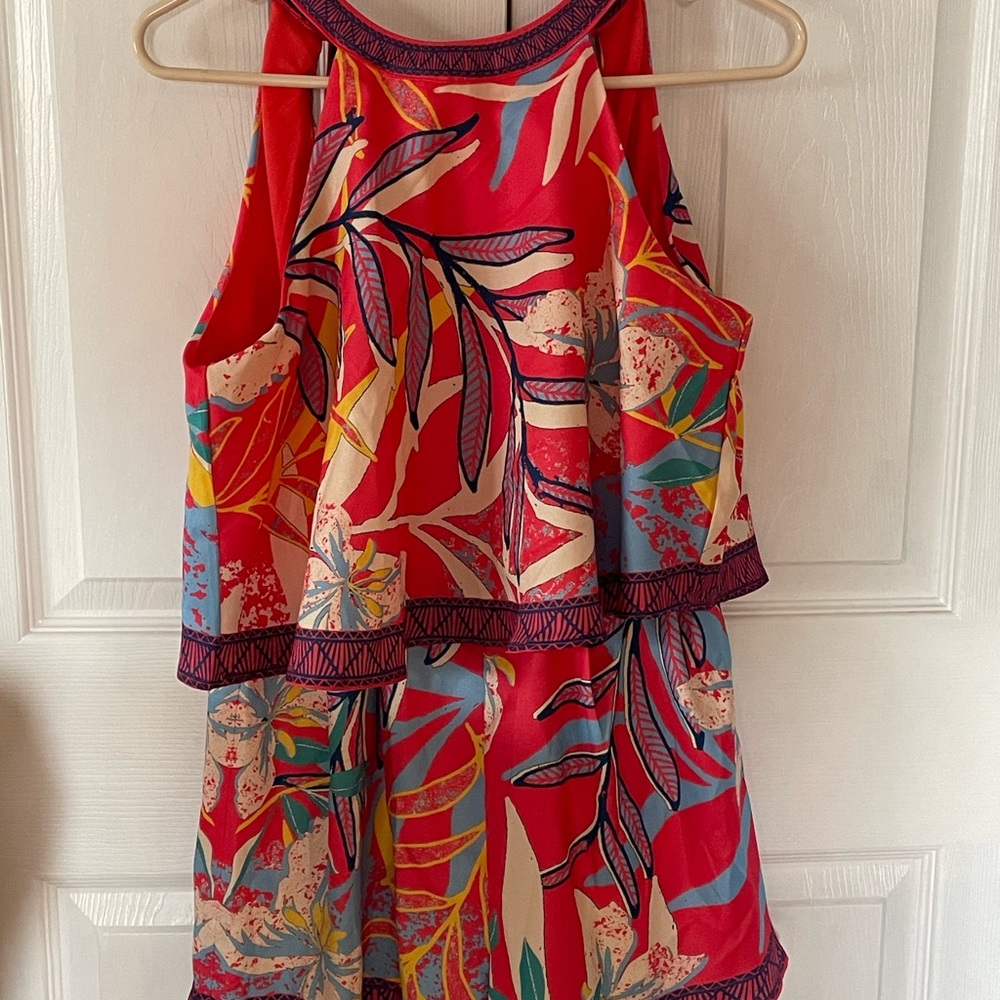 Vibrant Tropical Print Romper